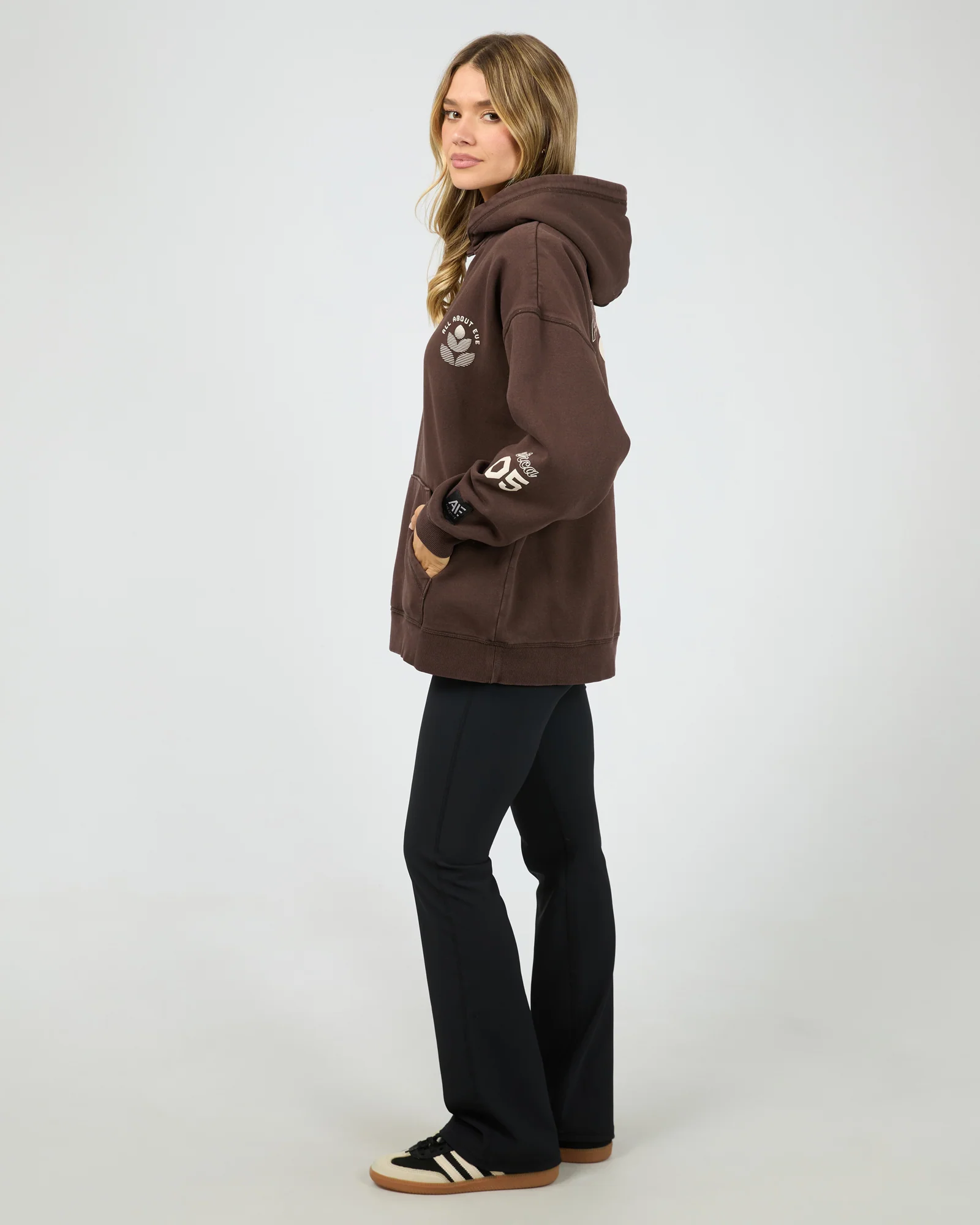 Serene Relaxed Hoodie Brown - Image 6