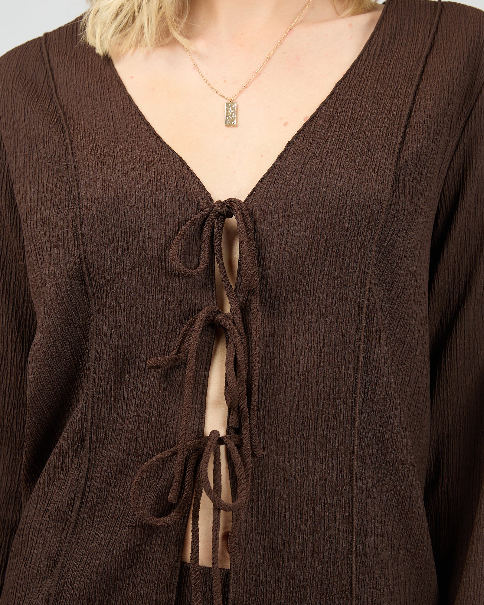 Shania Knit Top Brown - Image 5