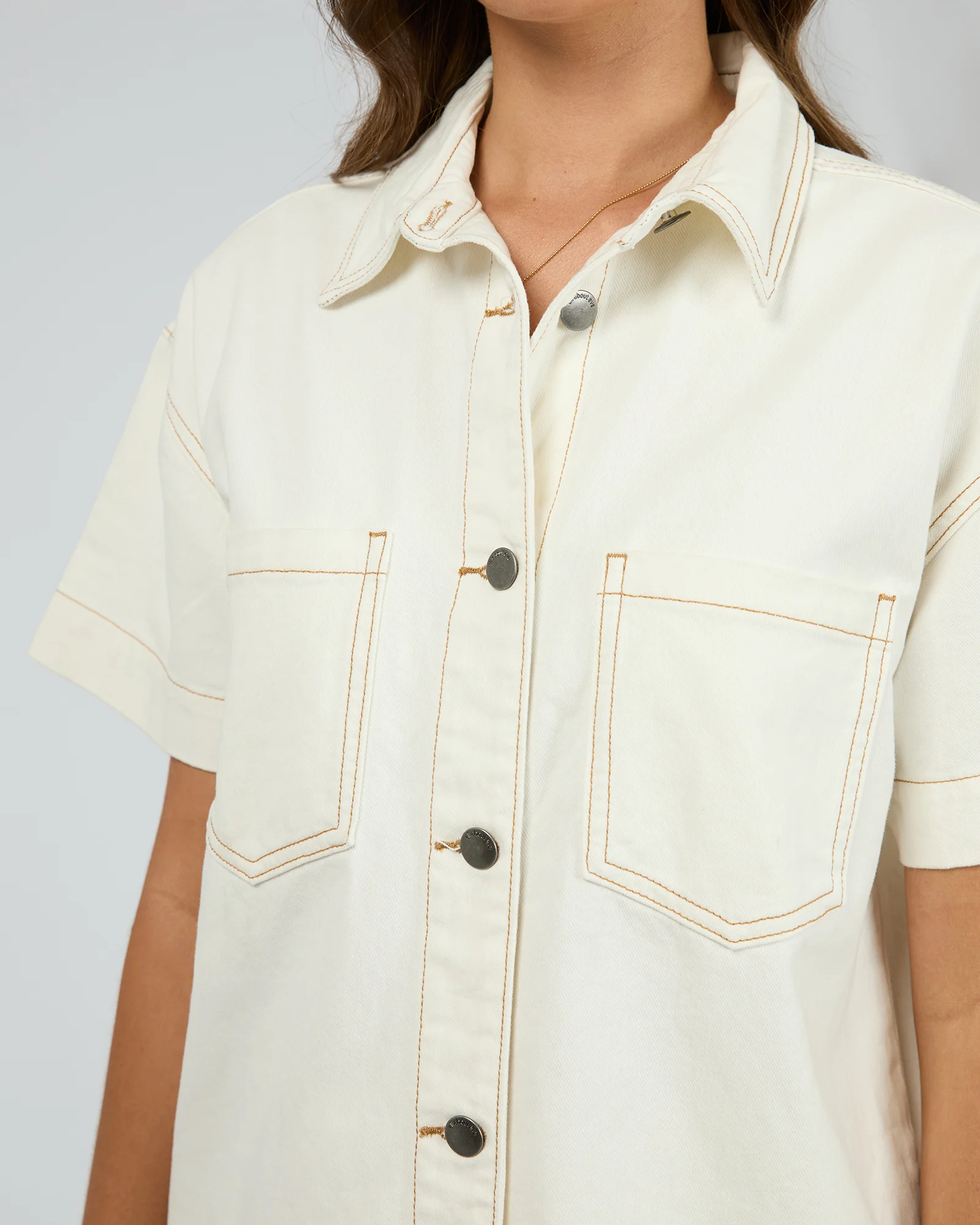 Simi Denim Shirt Vintage White - Image 5