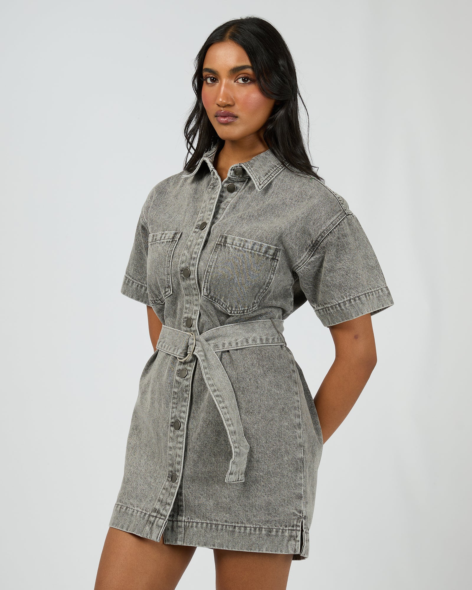 Sunny Denim Dress Ash - Image 4