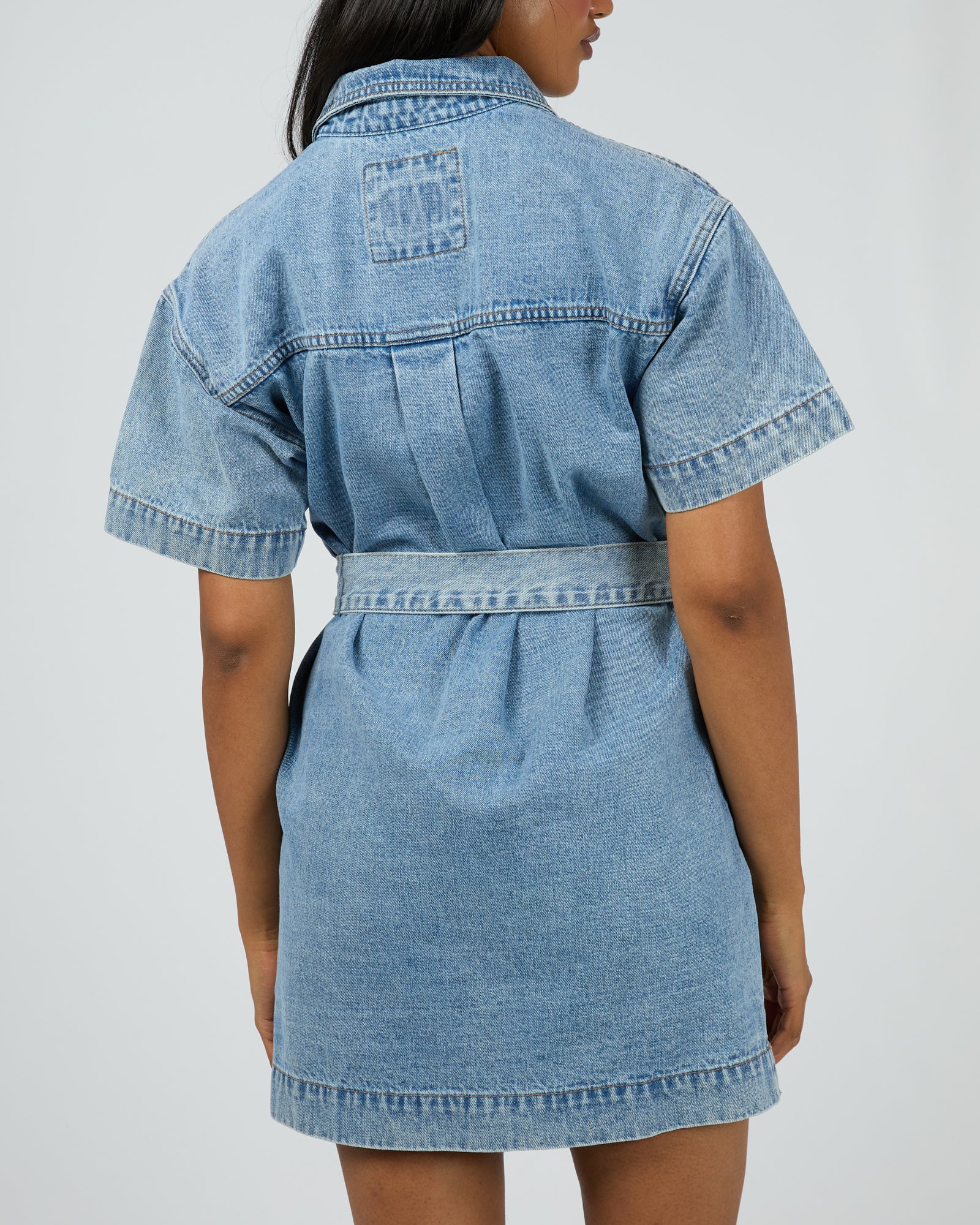 Sunny Denim Dress Light Blue - Image 4