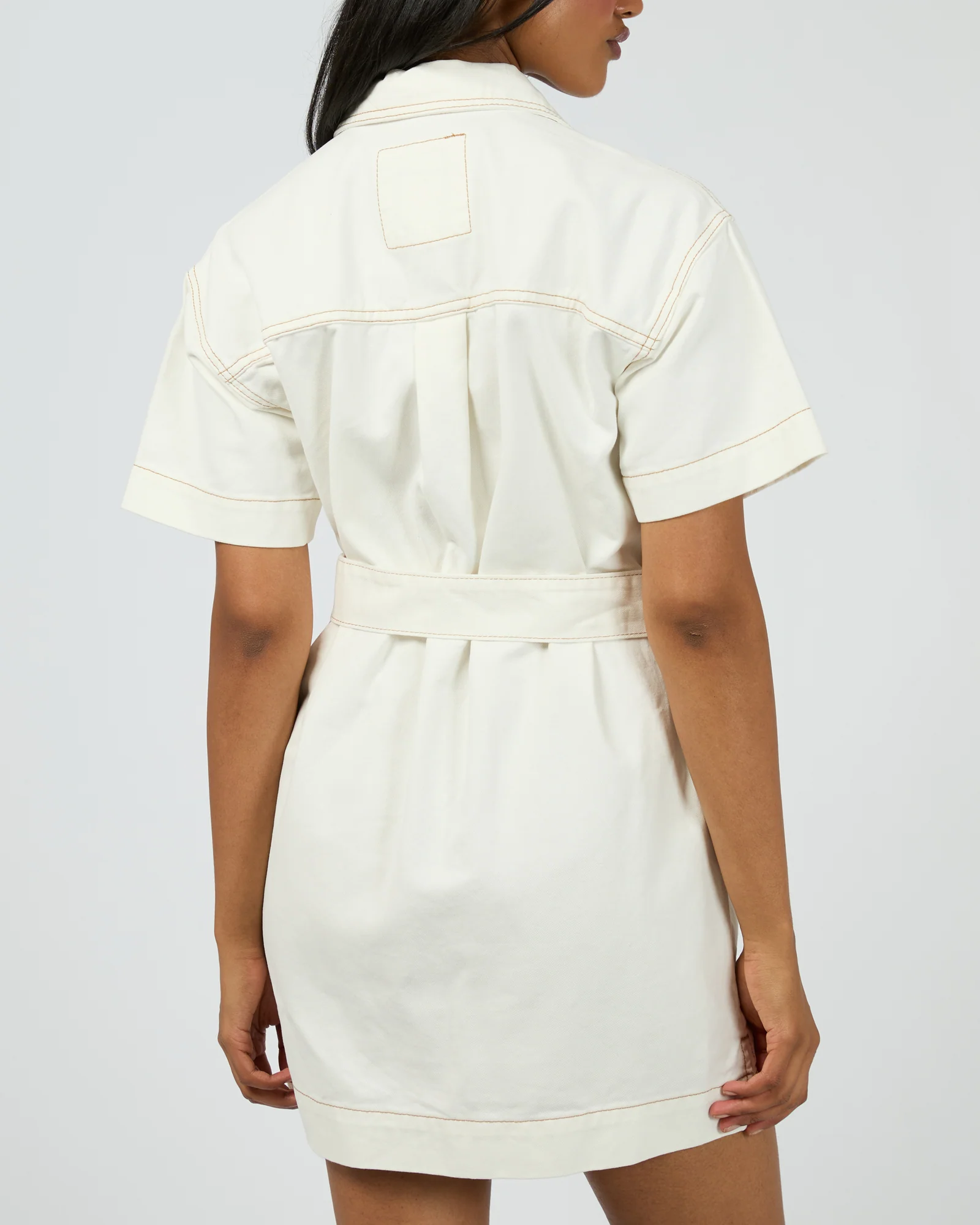 Sunny Denim Dress Vintage White - Image 4