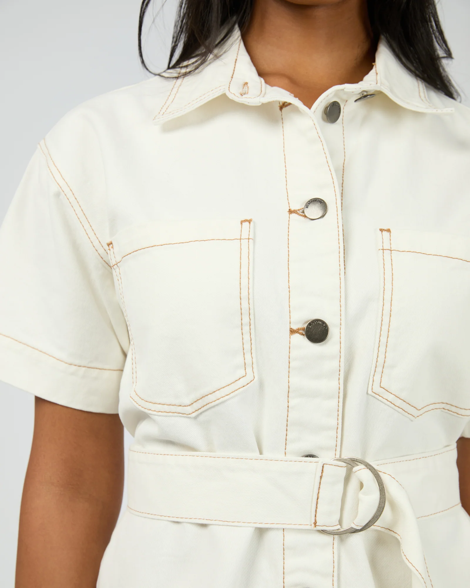 Sunny Denim Dress Vintage White - Image 6