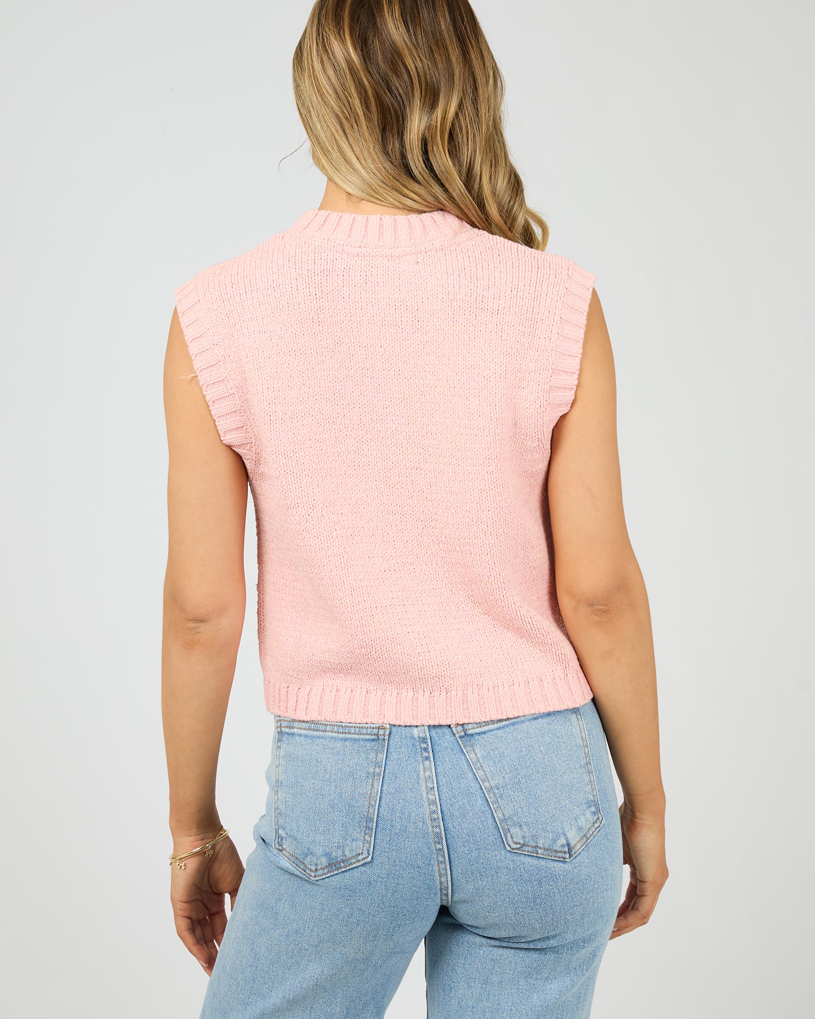 Talullah Knit Vest Rose - Image 3
