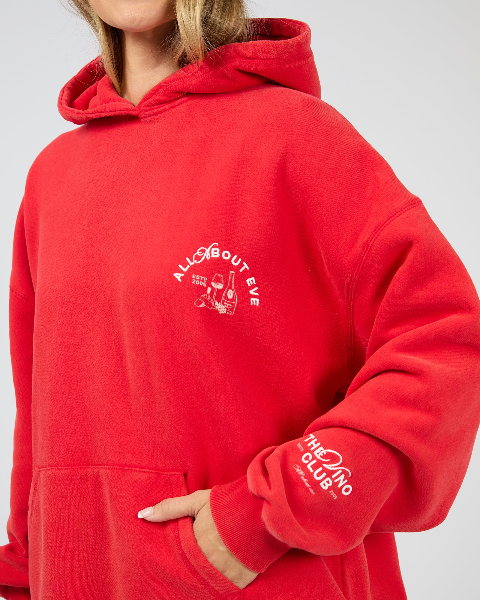 Vino Relaxed Hoodie Scarlet - Image 7