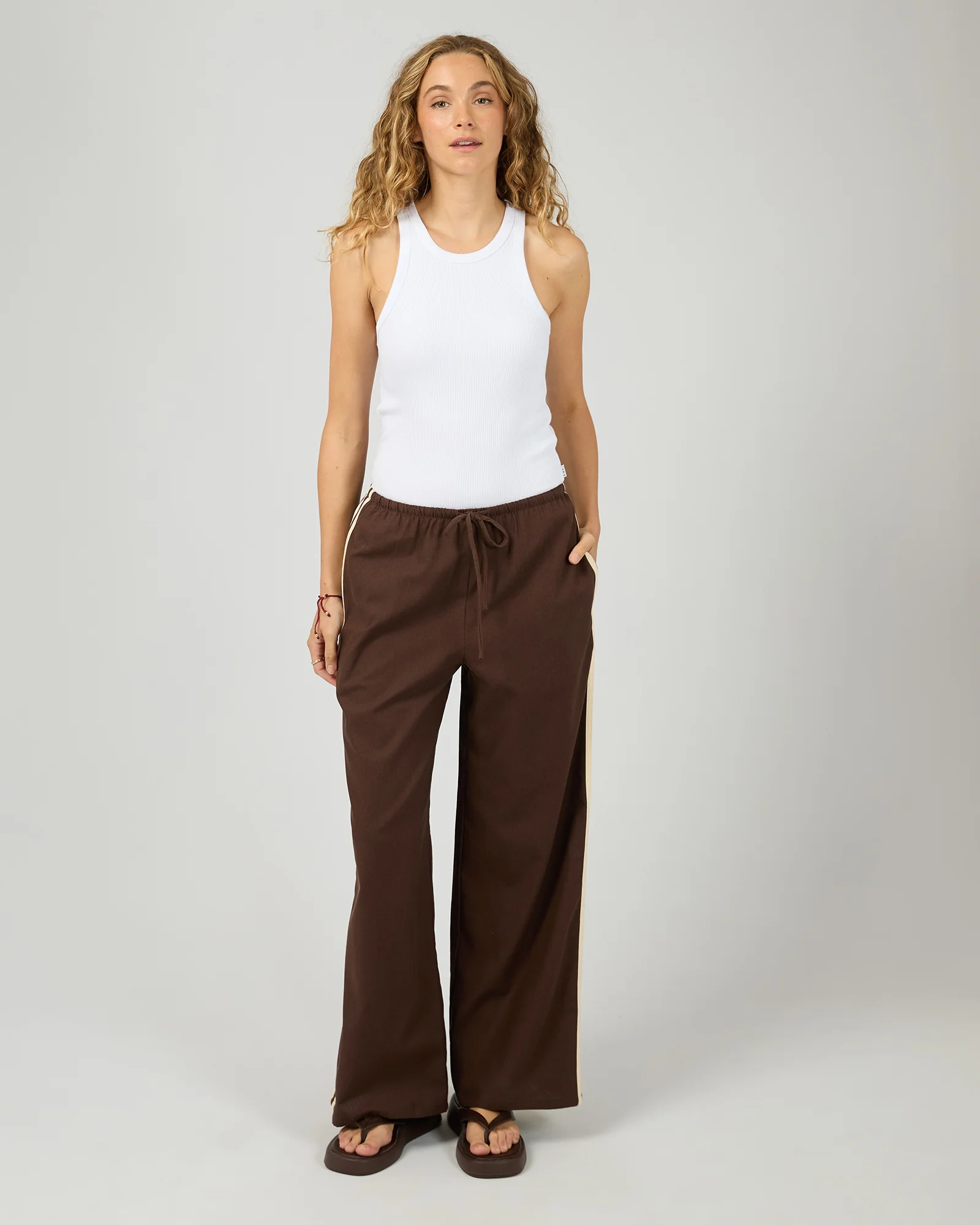 West Coast Stripe Pant Brown - Image 2