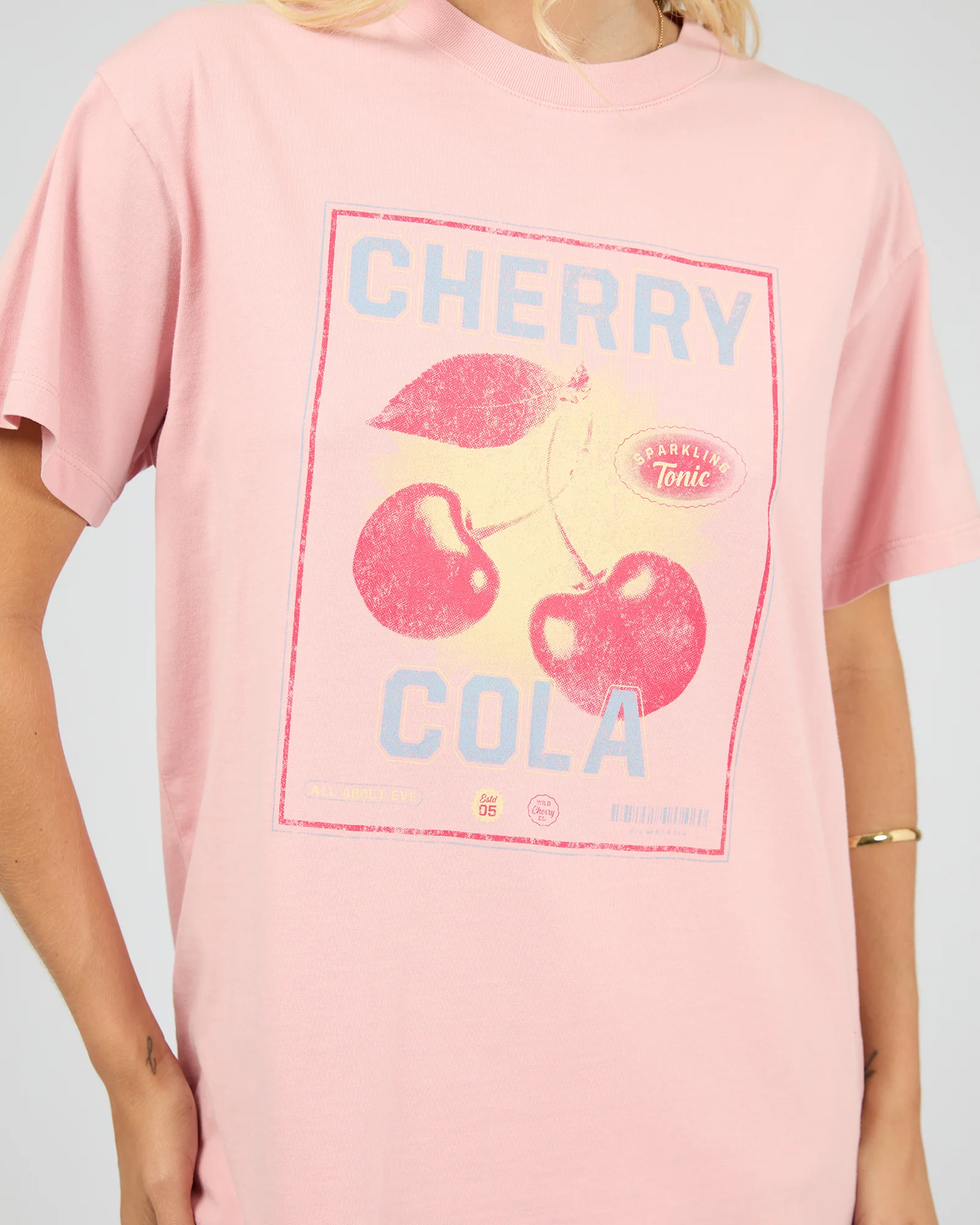 Wild Cherry Relaxed Tee Pale Pink - Image 5