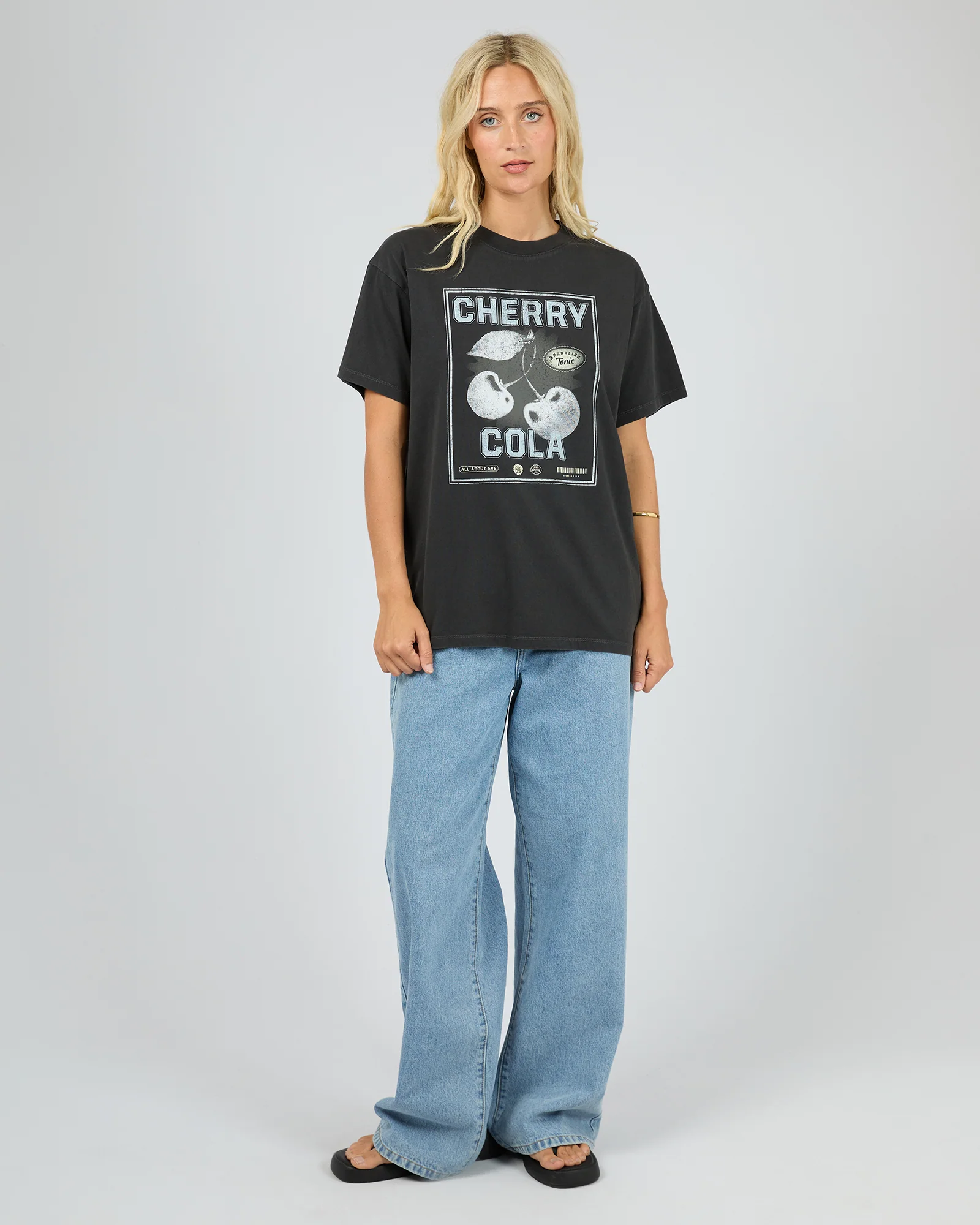 Wild Cherry Relaxed Tee Washed Black - Image 2