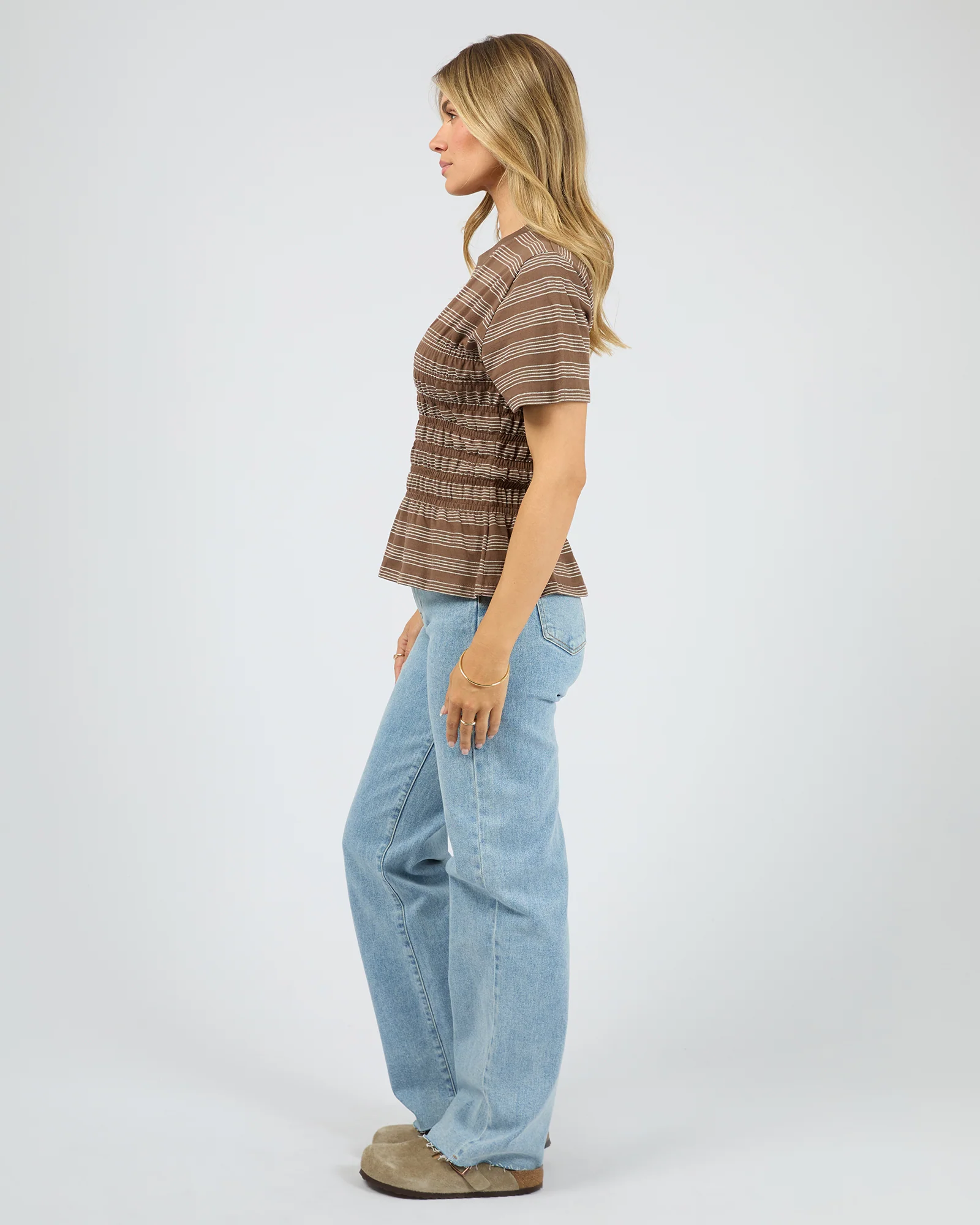 Zelena Knit Tee Coffee - Image 6